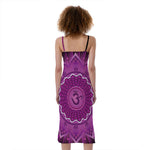 Sahasrara Chakra Mandala Print Slim Fit Midi Cami Dress