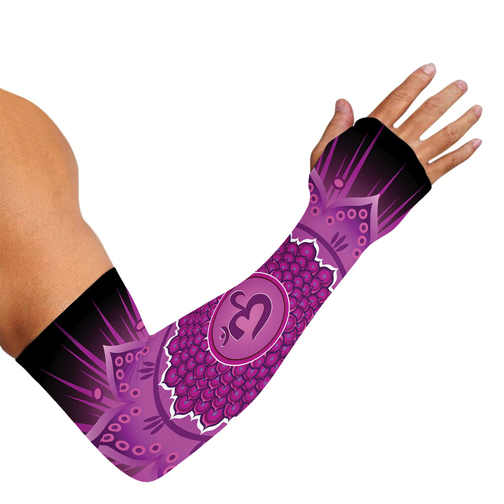Sahasrara Chakra Mandala Print Sun Protection Arm Sleeves