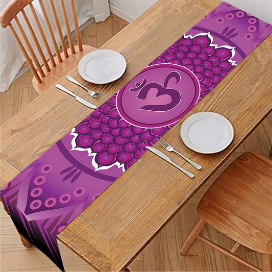 Sahasrara Chakra Mandala Print Table Runner