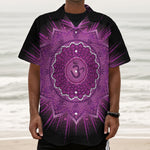 Sahasrara Chakra Mandala Print Textured Short Sleeve Shirt