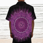 Sahasrara Chakra Mandala Print Textured Short Sleeve Shirt