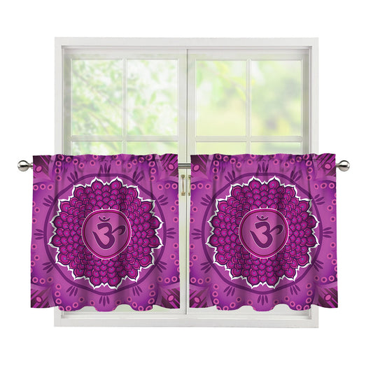 Sahasrara Chakra Mandala Print Tier Curtains