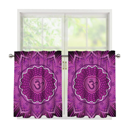 Sahasrara Chakra Mandala Print Tier Curtains