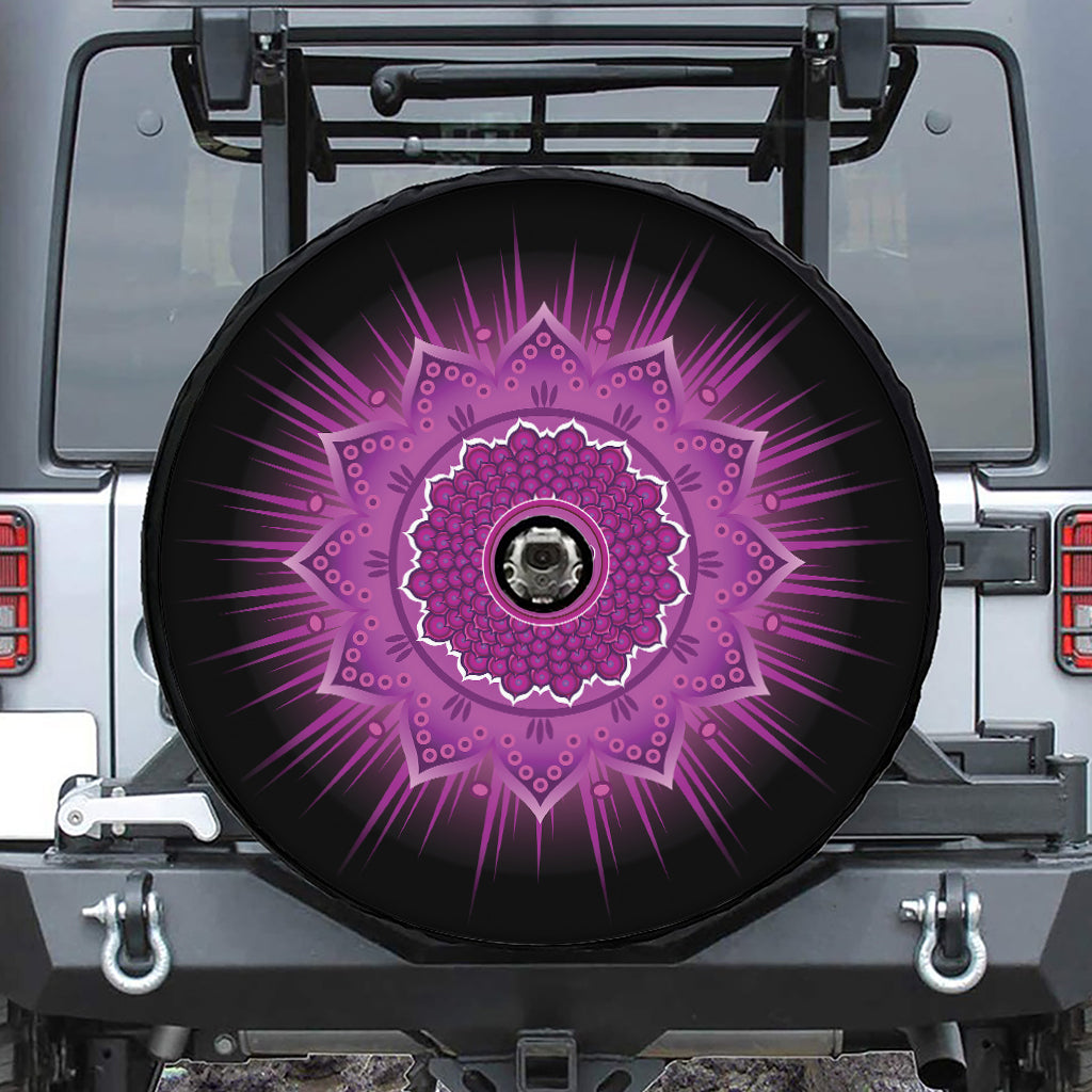 Sahasrara Chakra Mandala Print Tire Cover With Camera Hole