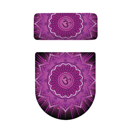 Sahasrara Chakra Mandala Print Toilet Lid And Tank Cover Set
