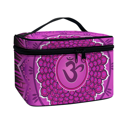 Sahasrara Chakra Mandala Print Travel Makeup Bag