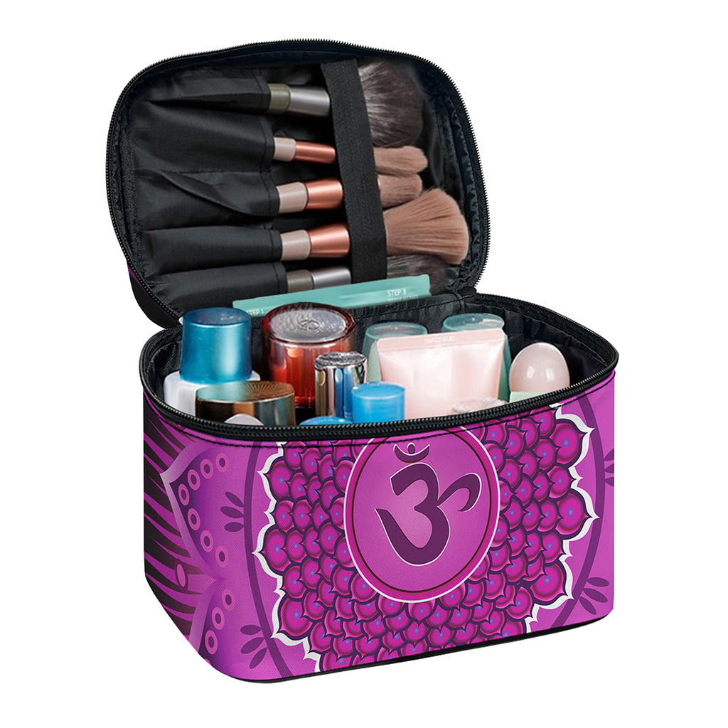 Sahasrara Chakra Mandala Print Travel Makeup Bag