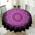 Sahasrara Chakra Mandala Print Waterproof Round Tablecloth