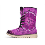 Sahasrara Chakra Mandala Print Winter Boots
