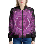 Sahasrara Chakra Mandala Print Women's Bomber Jacket