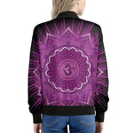 Sahasrara Chakra Mandala Print Women's Bomber Jacket