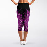 Sahasrara Chakra Mandala Print Women's Capri Leggings