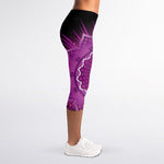 Sahasrara Chakra Mandala Print Women's Capri Leggings