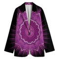 Sahasrara Chakra Mandala Print Women's Cotton Blazer