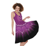 Sahasrara Chakra Mandala Print Women's Sleeveless Dress