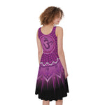 Sahasrara Chakra Mandala Print Women's Sleeveless Dress