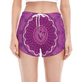 Sahasrara Chakra Mandala Print Women's Split Running Shorts