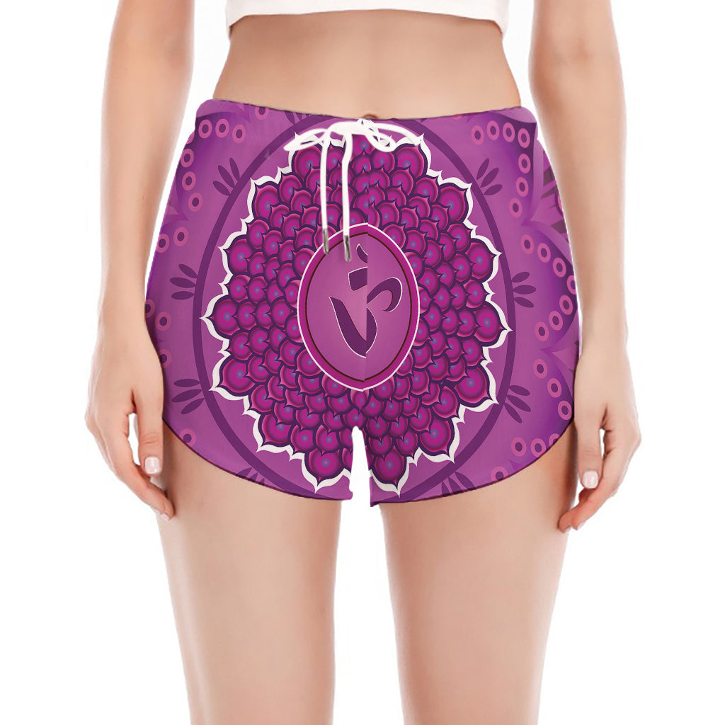 Sahasrara Chakra Mandala Print Women's Split Running Shorts