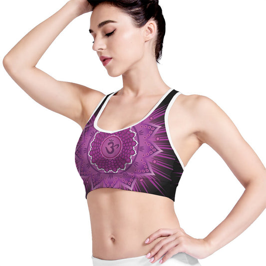 Sahasrara Chakra Mandala Print Women's Sports Bra
