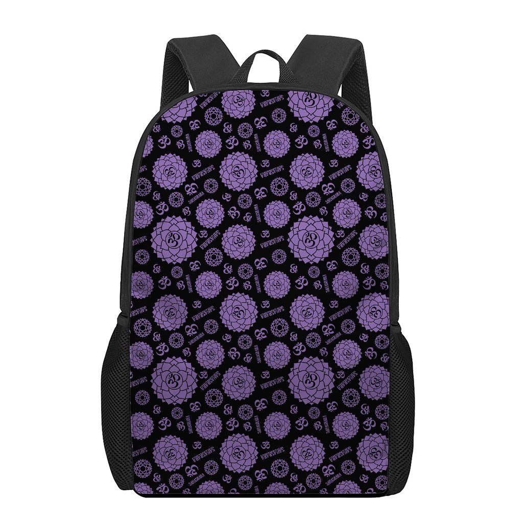 Sahasrara Chakra Pattern Print 17 Inch Backpack
