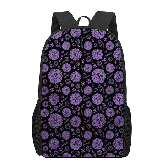 Sahasrara Chakra Pattern Print 17 Inch Backpack