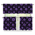 Sahasrara Chakra Pattern Print 3 Piece Kitchen Curtains