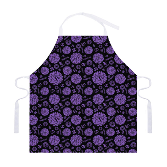 Sahasrara Chakra Pattern Print Adjustable Apron