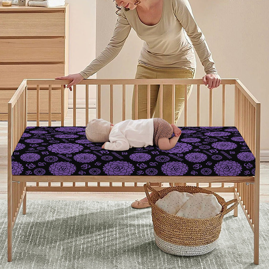 Sahasrara Chakra Pattern Print Baby Crib Sheet