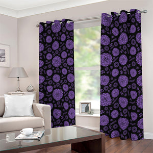 Sahasrara Chakra Pattern Print Blackout Grommet Curtains