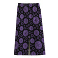 Sahasrara Chakra Pattern Print Cotton Front Slit Maxi Skirt