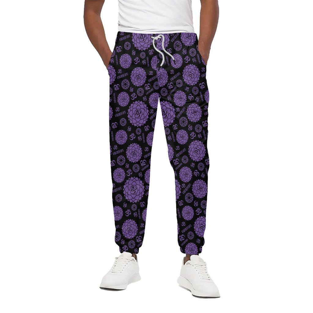 Sahasrara Chakra Pattern Print Cotton Pants