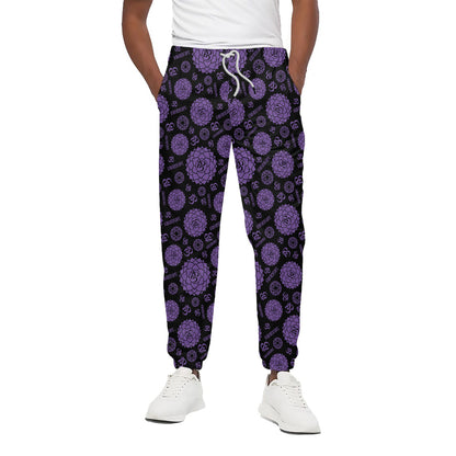 Sahasrara Chakra Pattern Print Cotton Pants