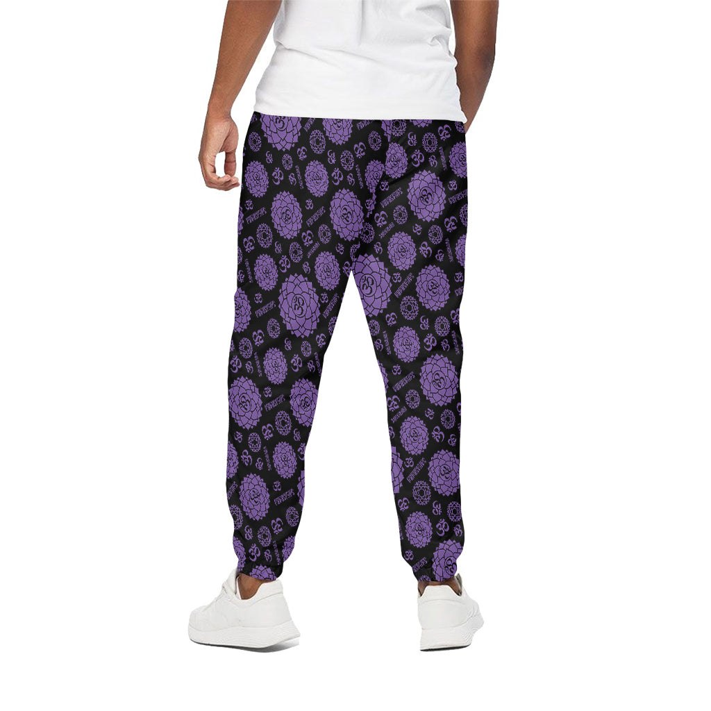 Sahasrara Chakra Pattern Print Cotton Pants