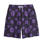 Sahasrara Chakra Pattern Print Cotton Shorts