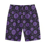 Sahasrara Chakra Pattern Print Cotton Shorts