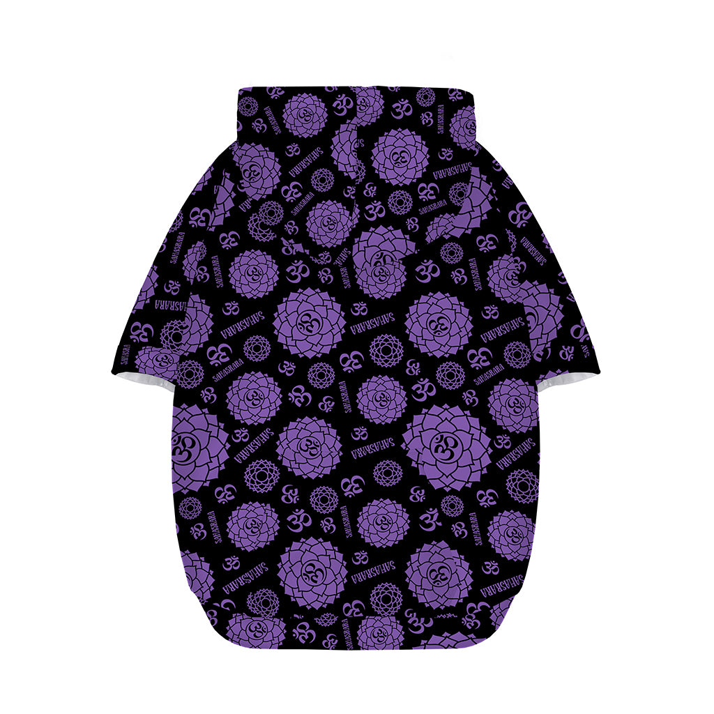 Sahasrara Chakra Pattern Print Dog Zip Up Hoodie