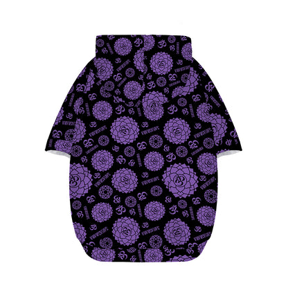 Sahasrara Chakra Pattern Print Dog Zip Up Hoodie