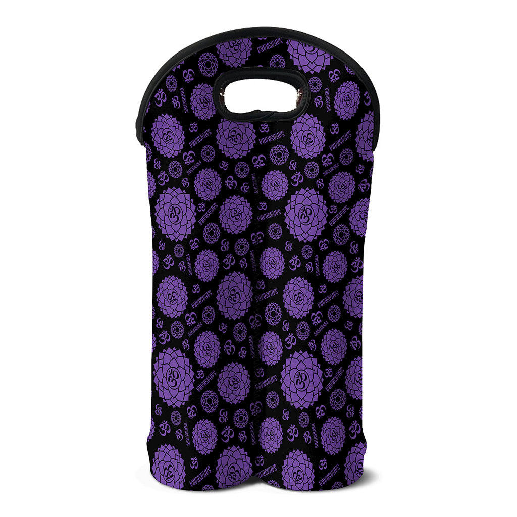 Sahasrara Chakra Pattern Print Double Neoprene Wine Tote
