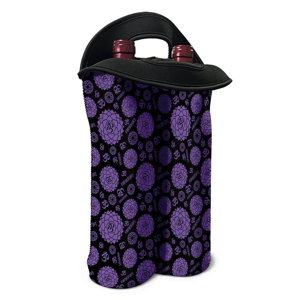 Sahasrara Chakra Pattern Print Double Neoprene Wine Tote