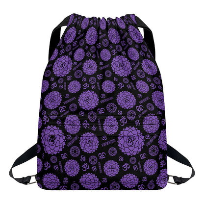Sahasrara Chakra Pattern Print Drawstring Backpack