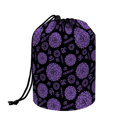 Sahasrara Chakra Pattern Print Drawstring Makeup Bag