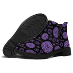 Sahasrara Chakra Pattern Print Flat Ankle Boots