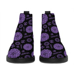 Sahasrara Chakra Pattern Print Flat Ankle Boots