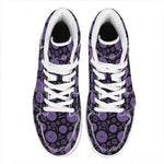 Sahasrara Chakra Pattern Print High Top Leather Sneakers
