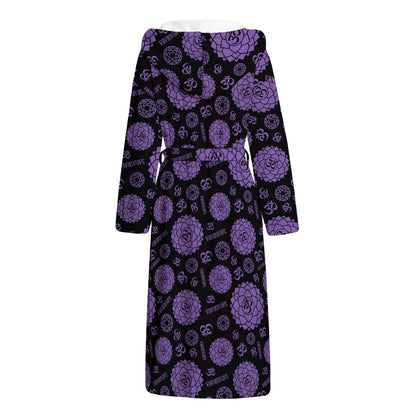 Sahasrara Chakra Pattern Print Hooded Bathrobe