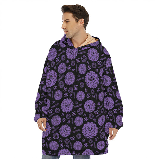 Sahasrara Chakra Pattern Print Hoodie Blanket