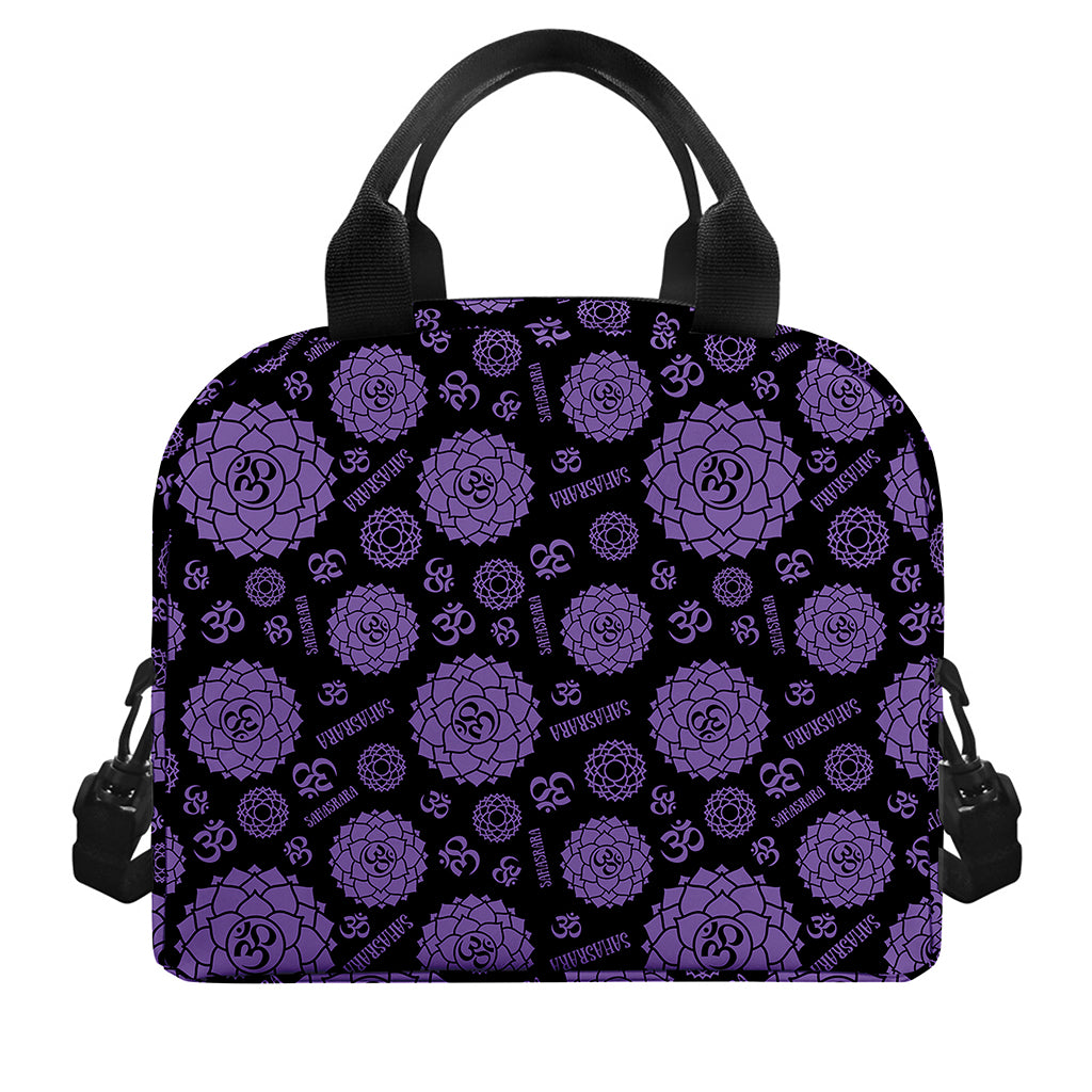 Sahasrara Chakra Pattern Print Insulated Lunch Bag