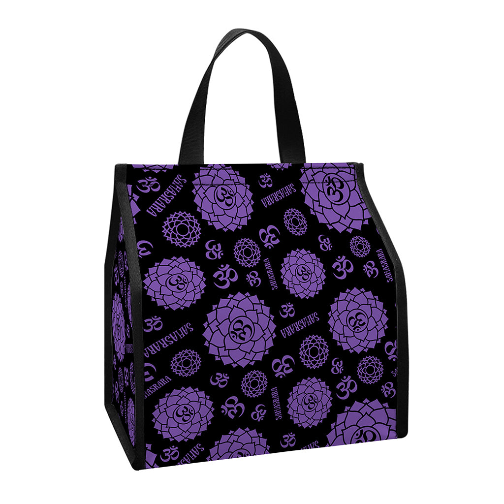 Sahasrara Chakra Pattern Print Insulated Lunch Tote