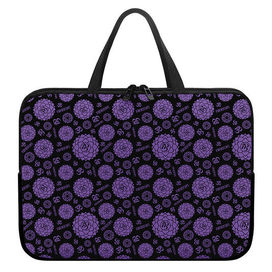 Sahasrara Chakra Pattern Print Laptop Sleeve With Handle