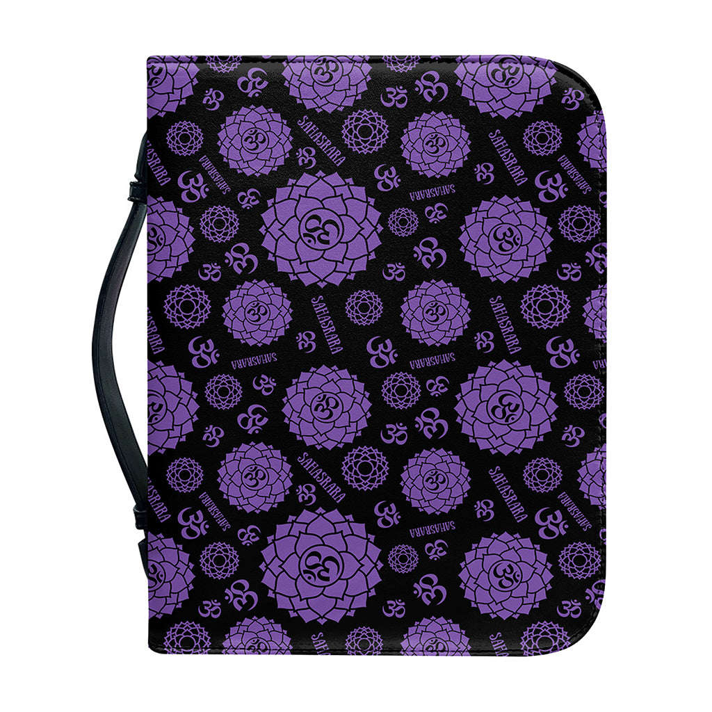 Sahasrara Chakra Pattern Print Leather Bible Cover